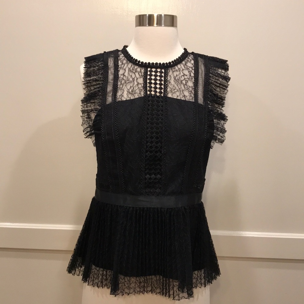 Heartloom Lace Tiered Peplum Blouse